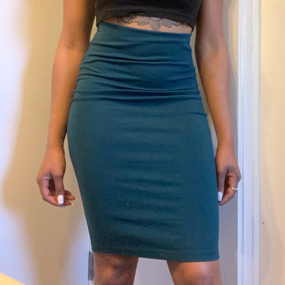 Hunter Green Pencil Skirt